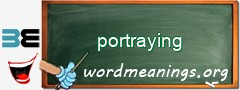 WordMeaning blackboard for portraying